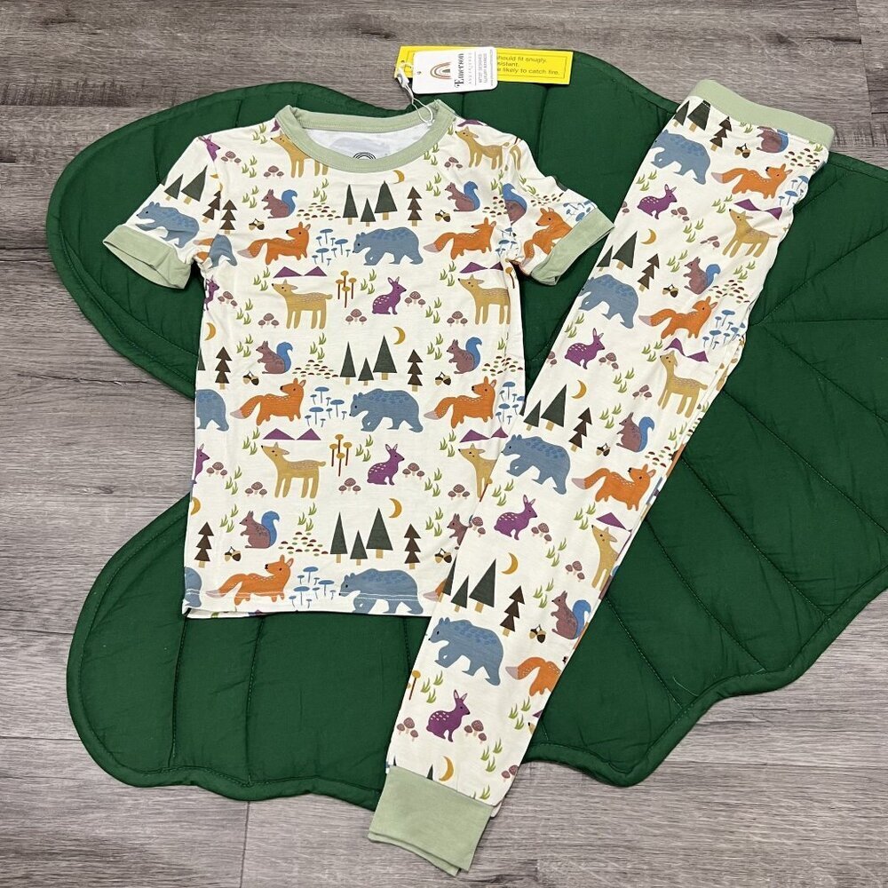 Emerson and Friends Bamboo 4/5T Forest Friends Animals Long Sleeve Pajama Pants